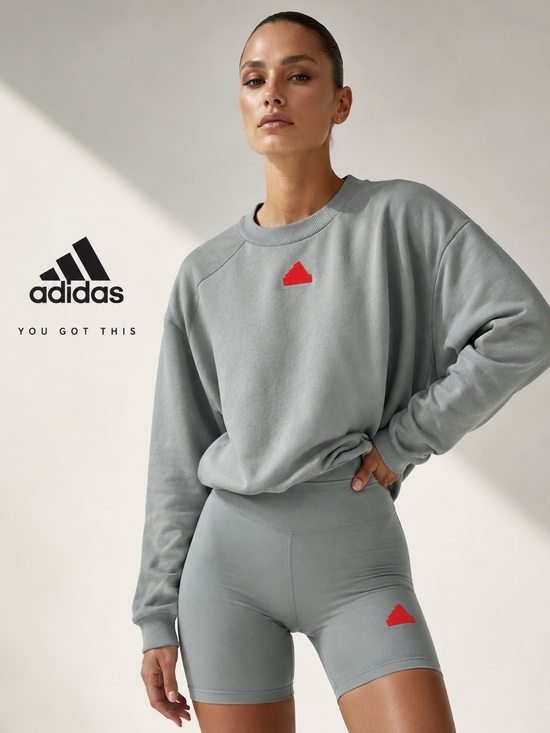 adidas Tops - Adidas Sage Green Essentials Crewneck Sweatshirt